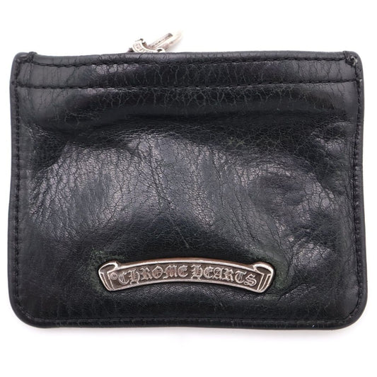 Chrome Hearts Zpr Chng 3 4 Change Purse Zipper Coin Case Black Silver