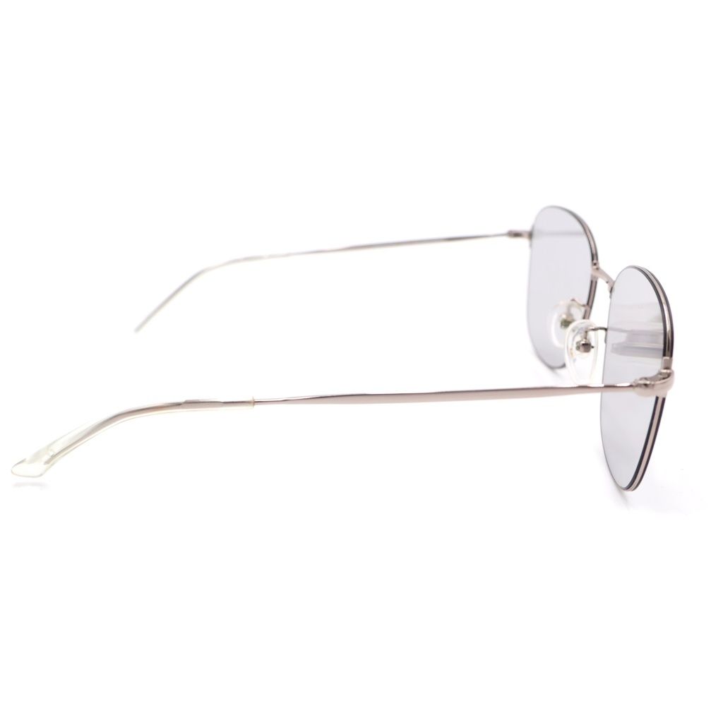 Balenciaga Metal Frame Logo Lens Sunglasses Silver Eyewear — view 3
