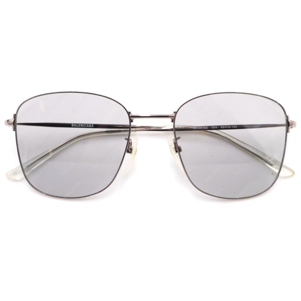 Balenciaga Metal Frame Logo Lens Sunglasses Silver Eyewear