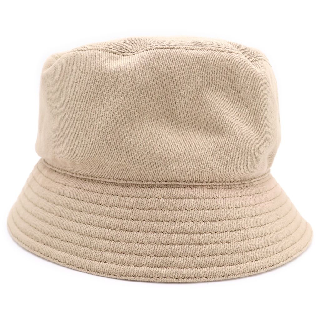 Prada Triangle Logo Drill Bucket Hat Beige — view 2