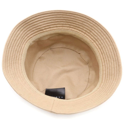 Prada Triangle Logo Drill Bucket Hat Beige — view 5