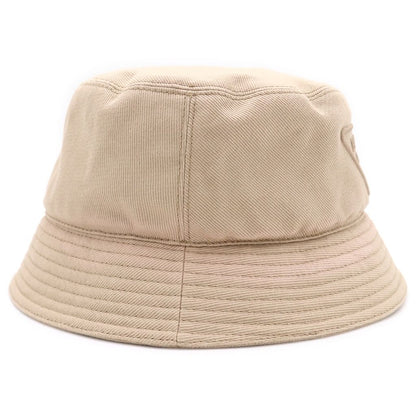 Prada Triangle Logo Drill Bucket Hat Beige — view 3