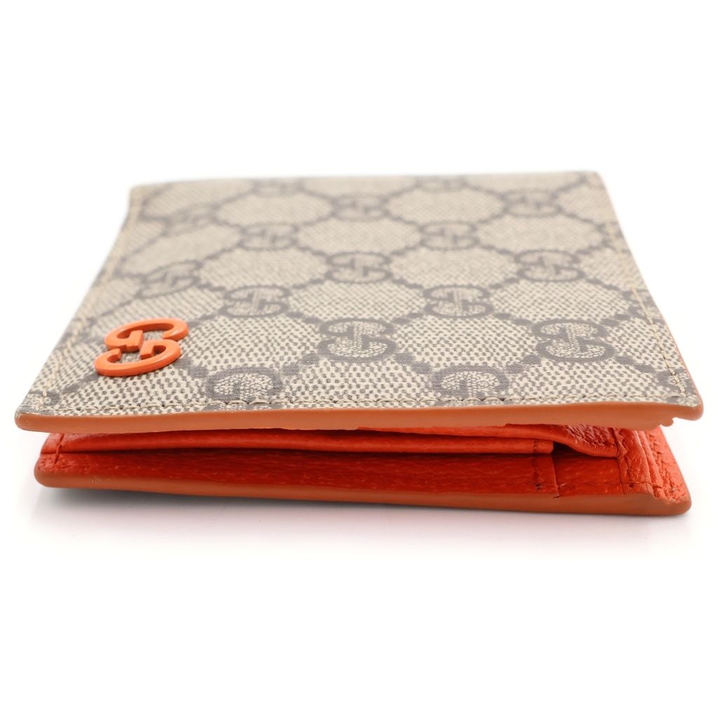 Gucci GG Supreme Coin Wallet Bifold Beige Orange — view 3