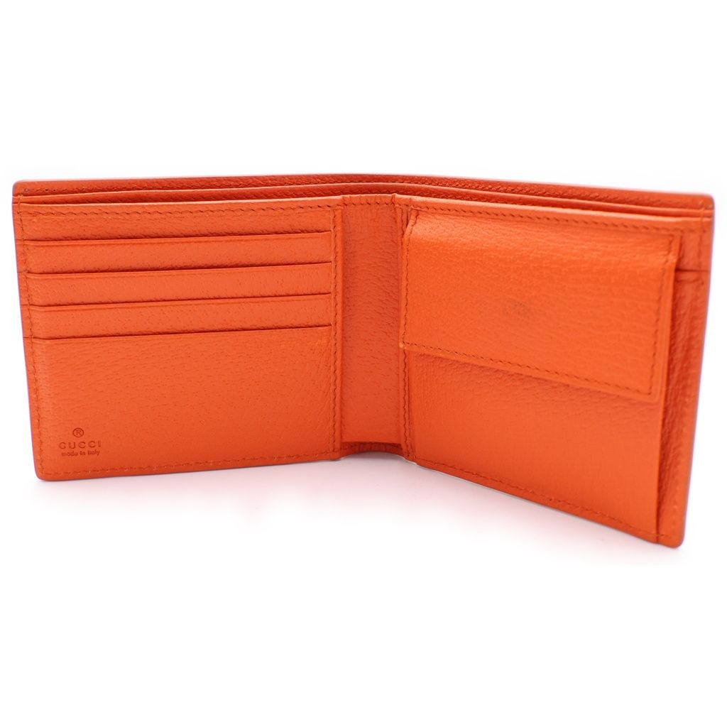 Gucci GG Supreme Coin Wallet Bifold Beige Orange — view 4