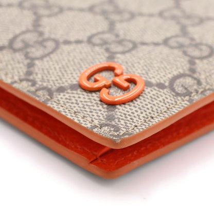 Gucci GG Supreme Coin Wallet Bifold Beige Orange — view 5