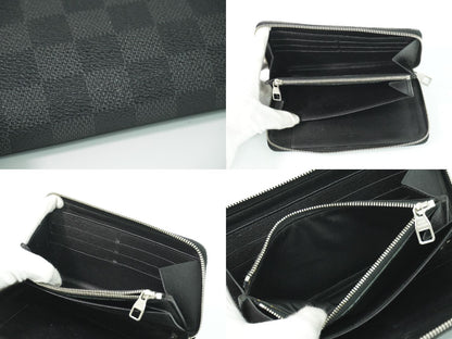 Louis Vuitton LV Zippy Organizer NM Damier Graphite Wallet Black Gray — view 8