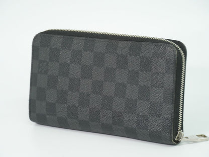 Louis Vuitton LV Zippy Organizer NM Damier Graphite Wallet Black Gray — view 2