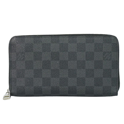 Louis Vuitton LV Zippy Organizer NM Damier Graphite Wallet Black Gray