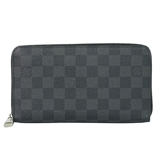 Louis Vuitton LV Zippy Organizer NM Damier Graphite Wallet Black Gray