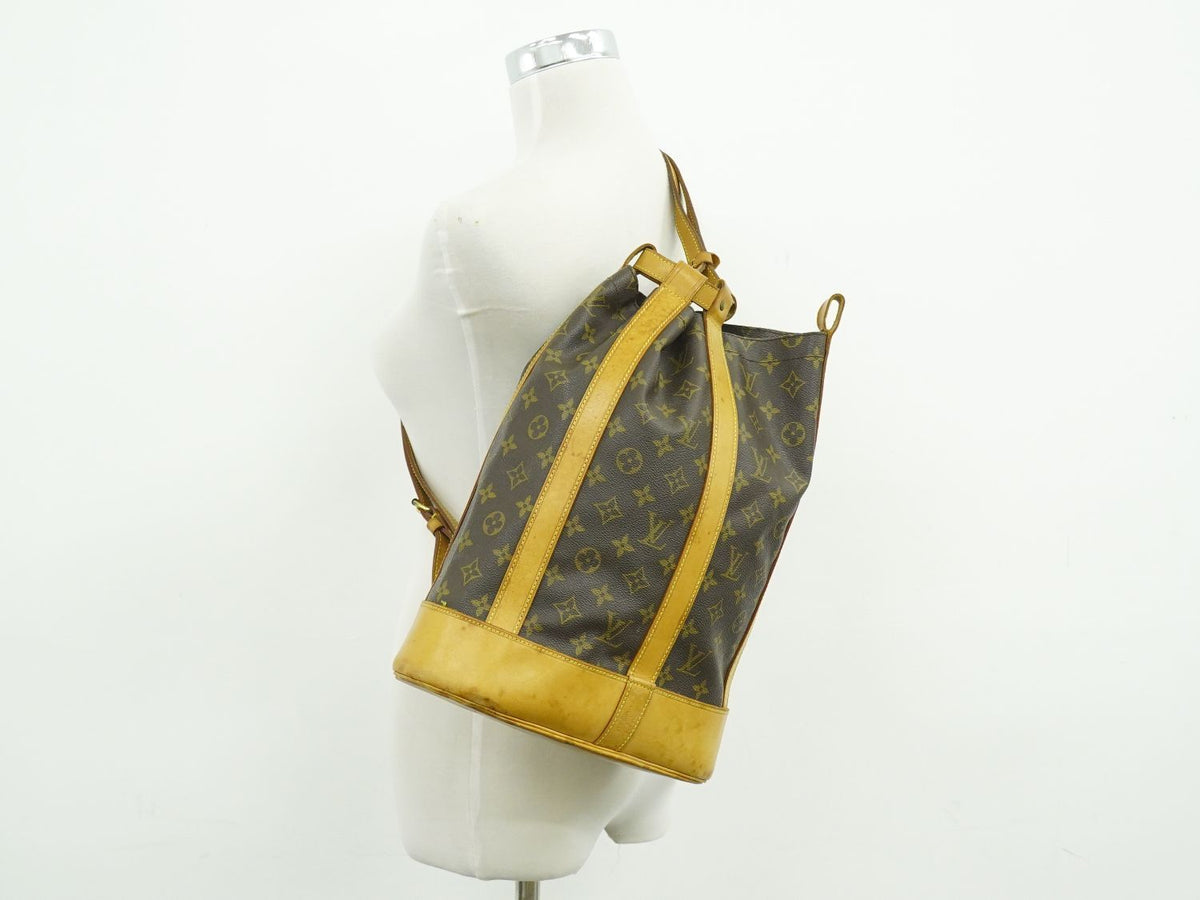 Louis Vuitton LV Randonnee PM Monogram Shoulder Bag Brown — view 6