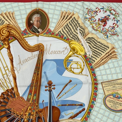Hermes Carre 90 Wolfgang Amadeus Mozart Hymn to Silk Scarf Multicolor — view 3