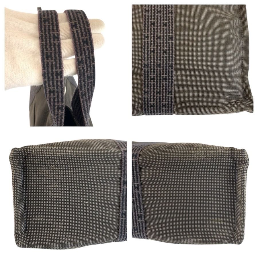 Hermes Her Line Gray Silver Polyamide Polyester Tote — view 6