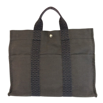 Hermes Her Line Gray Silver Polyamide Polyester Tote — view 2