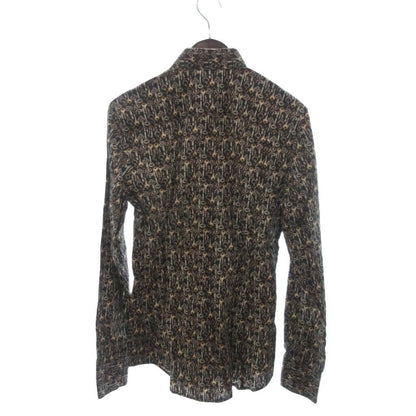 Dolce & Gabbana Sicilia Shirt Long Sleeve Key Pattern Cotton Brown 39 — view 2