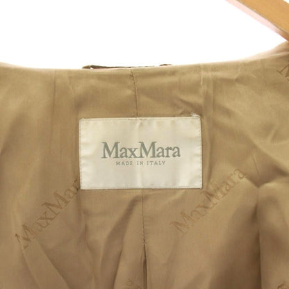 Max Mara Hooded Coat Long with Waist Ribbon Camel 40 Beige — view 4