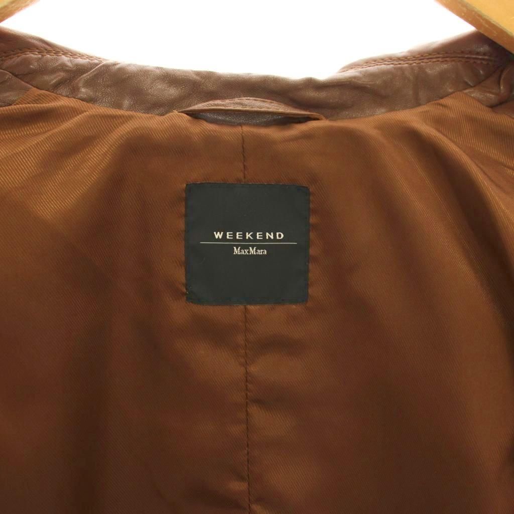 Max Mara Maxma Wi Quendline Weekend Line Leather Jacket Sheepskin Outer 44 — view 5