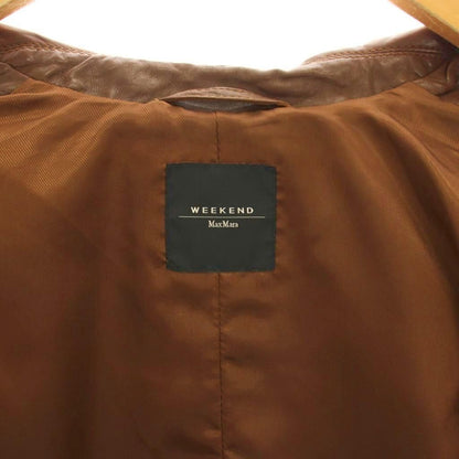 Max Mara Maxma Wi Quendline Weekend Line Leather Jacket Sheepskin Outer 44 — view 5