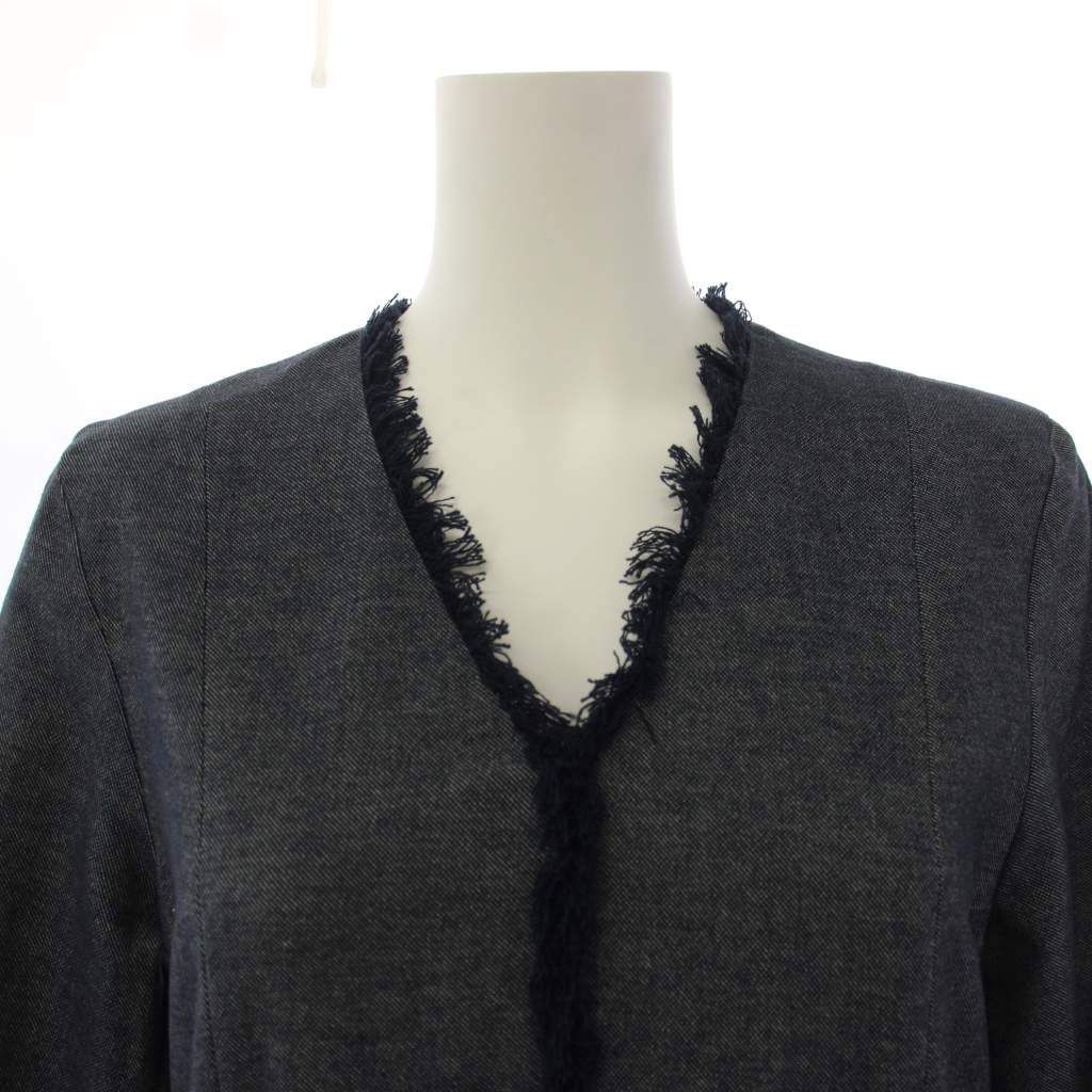 Max Mara S 'S Dress Long Half Sleeve Neck 38 Navy — view 6