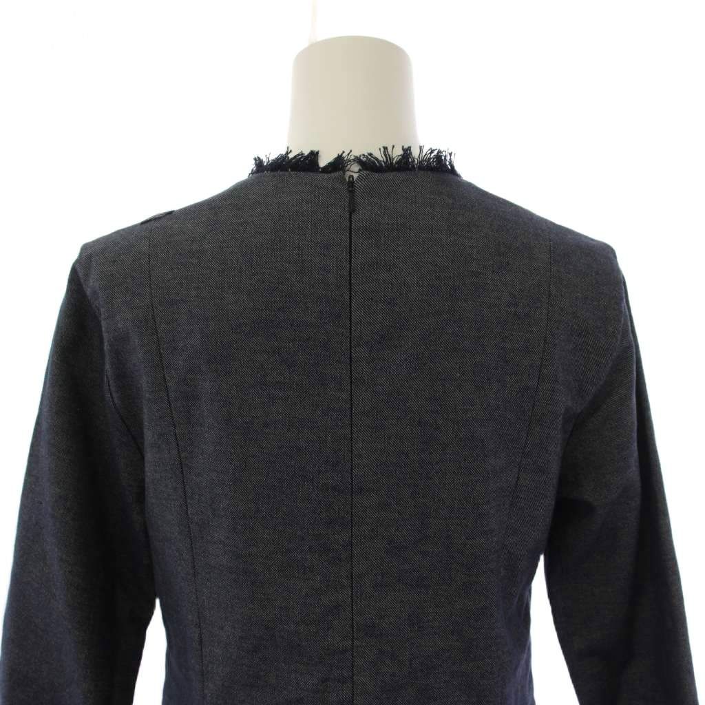 Max Mara S 'S Dress Long Half Sleeve Neck 38 Navy — view 7
