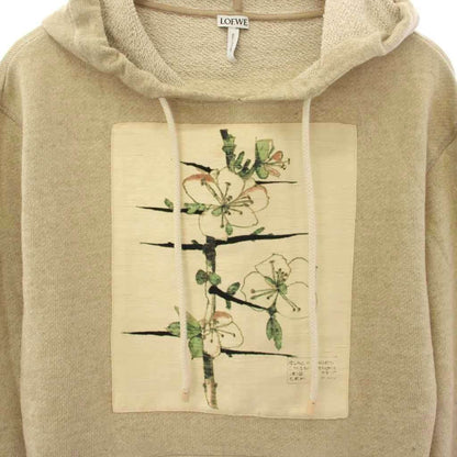 Loewe Pullover Hoodie Long Sleeve Botanical Pattern Beige TK — view 3