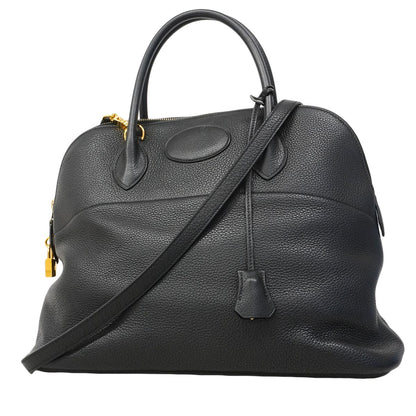 Hermes Handbag Bolide 35 Taurillon Black Gold 2-Way