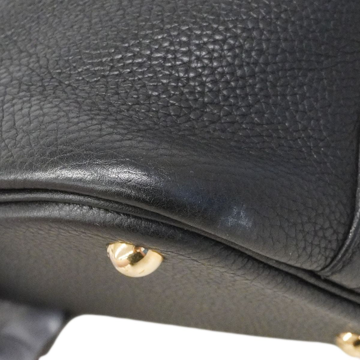 Hermes Handbag Bolide 35 Taurillon Black Gold 2-Way — view 6