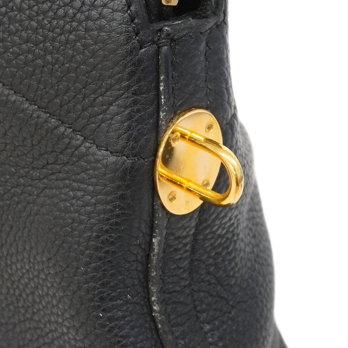 Hermes Handbag Bolide 35 Taurillon Black Gold 2-Way — view 9
