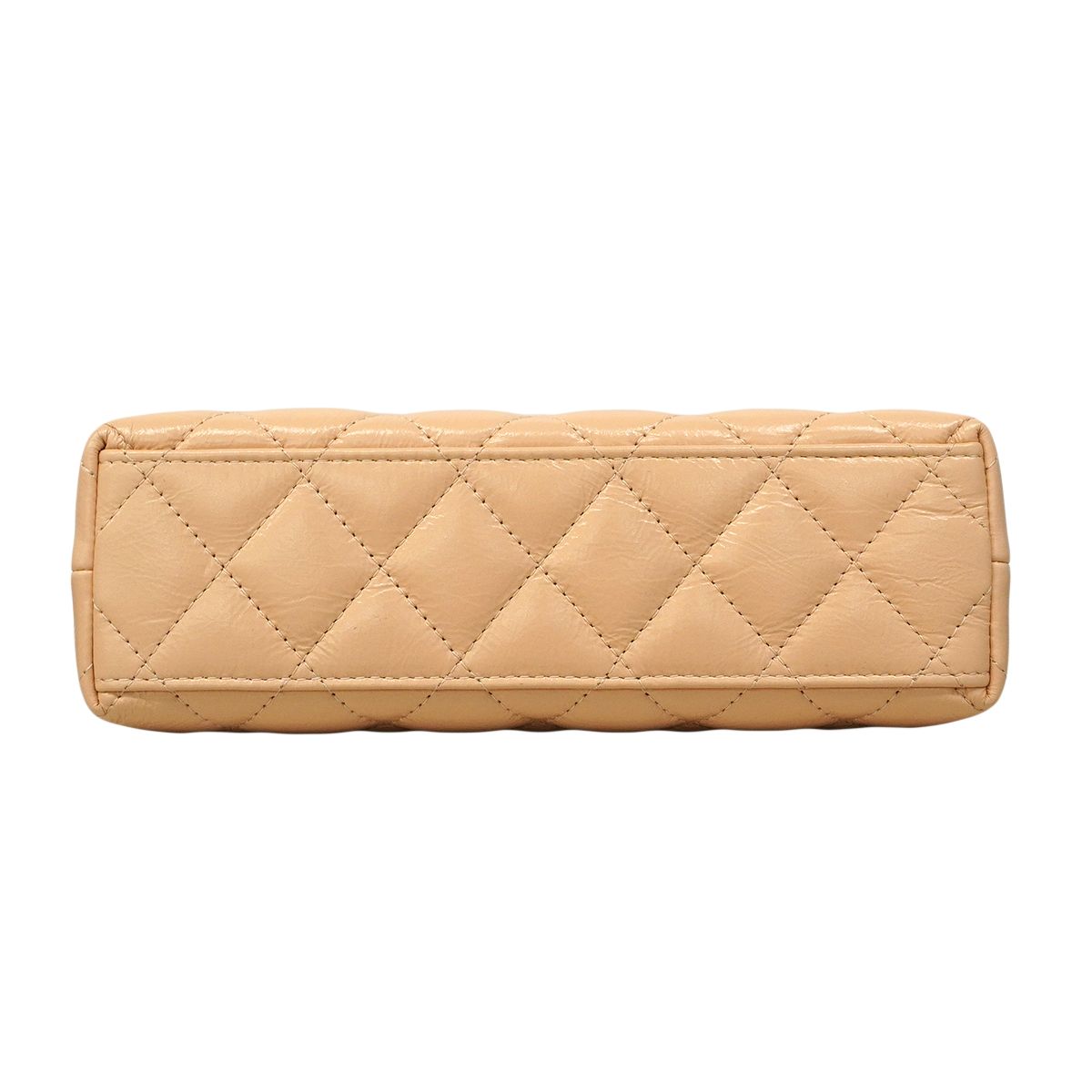 Chanel Handbag Quilted Calfskin Beige Gold 2-Way — view 3