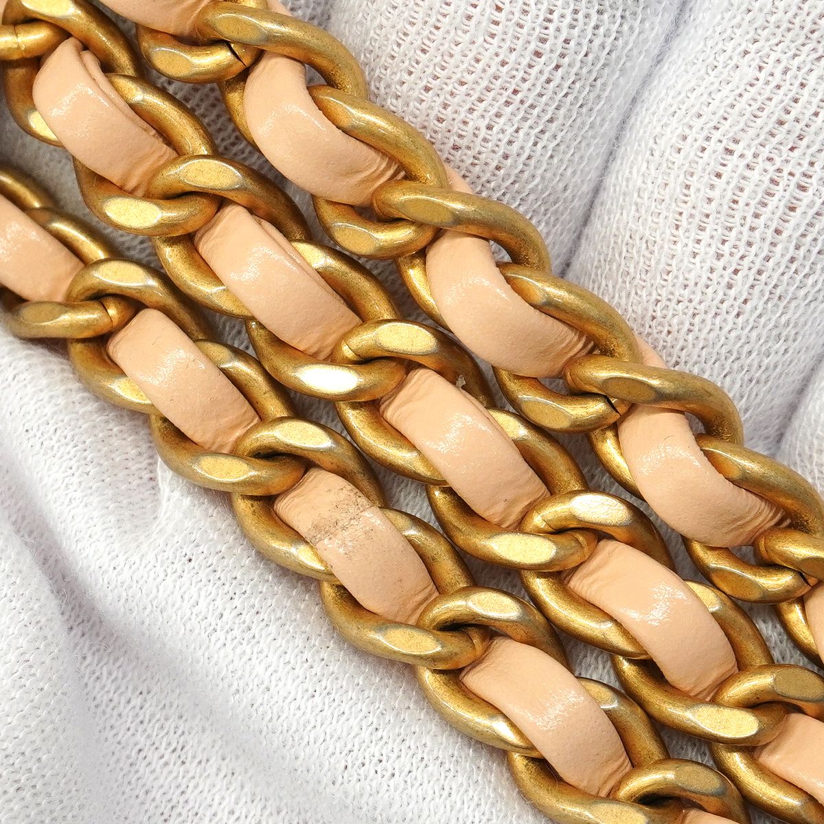 Chanel Handbag Quilted Calfskin Beige Gold 2-Way — view 7