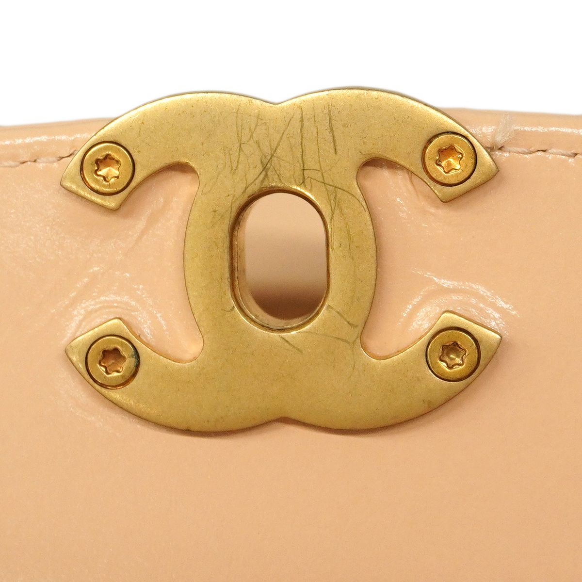 Chanel Handbag Quilted Calfskin Beige Gold 2-Way — view 6