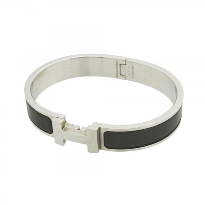 Hermes Bangle Clic Clac PM Metal Silver Gray Bracelet