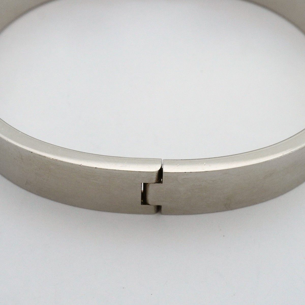 Hermes Bangle Clic Clac PM Metal Silver Gray Bracelet — view 7