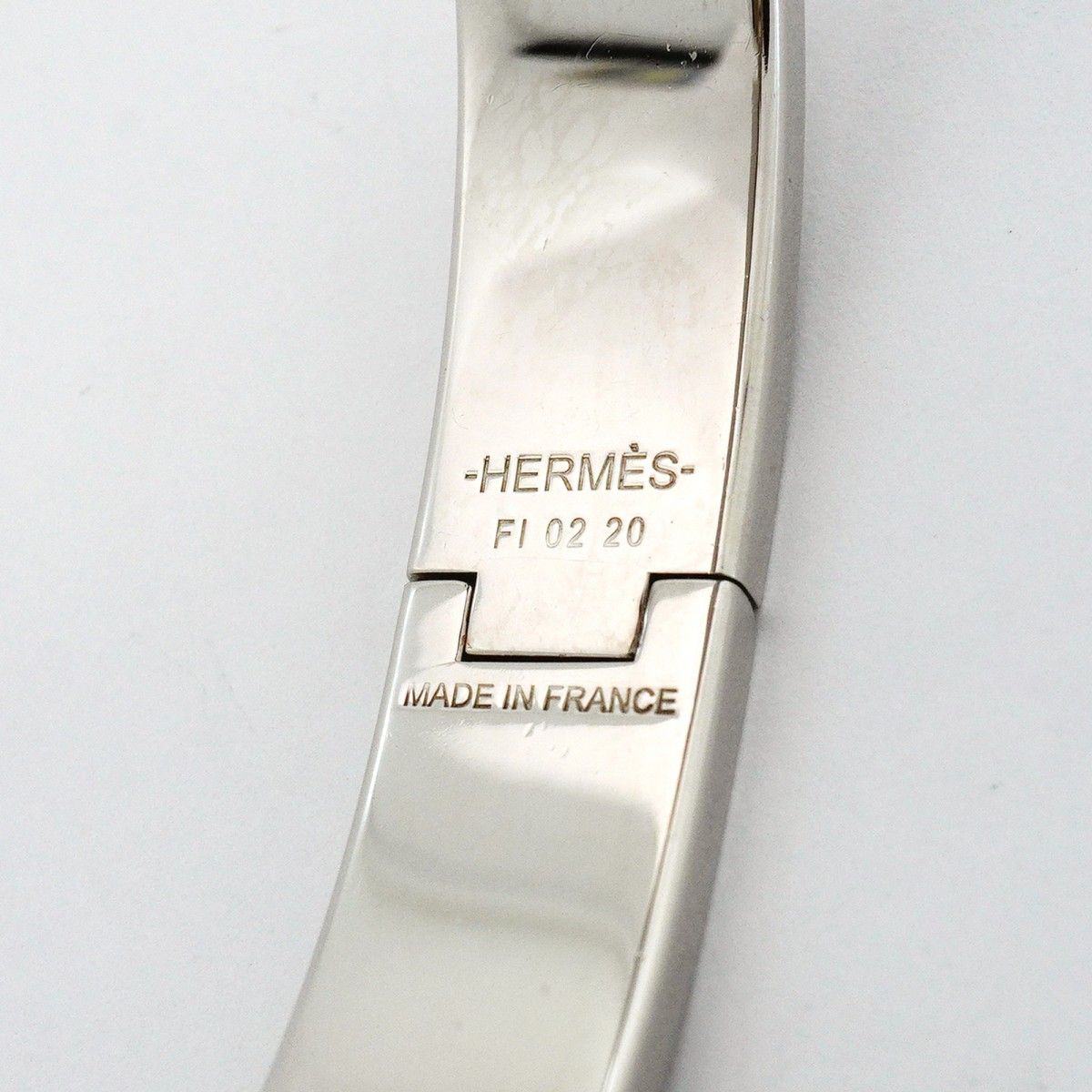 Hermes Bangle Clic Clac PM Metal Silver Gray Bracelet — view 5
