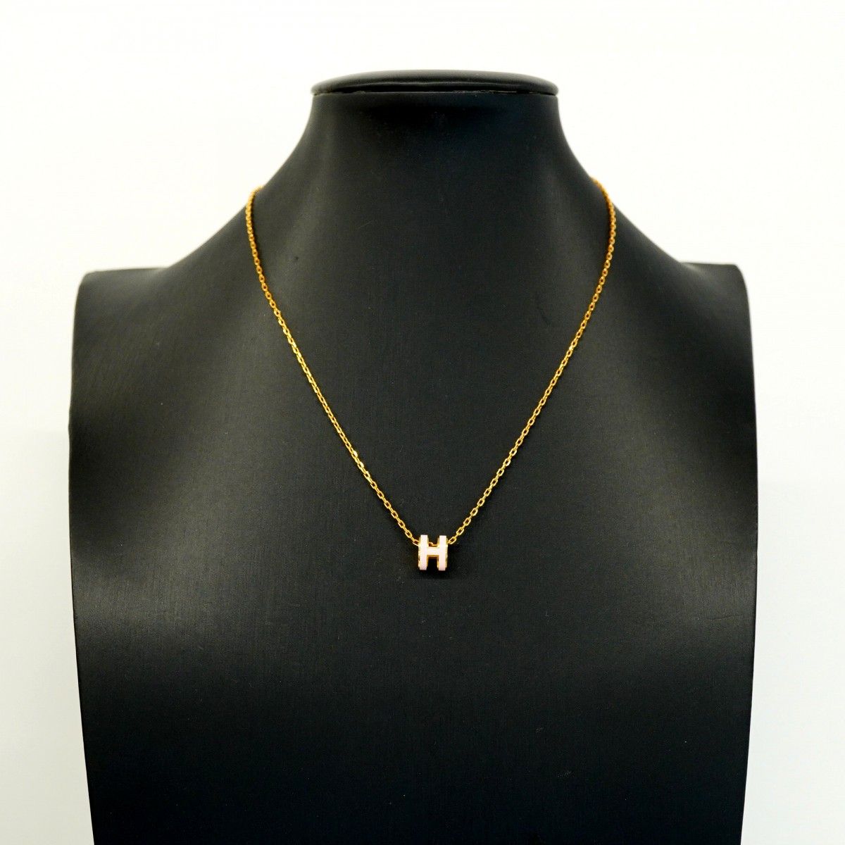 Hermes Necklace Pop Gold Plated Pink — view 6