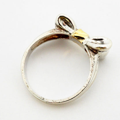 Tiffany & Co Ring Ribbon Motif 18k Yellow Gold 925 Sterling Silver — view 7