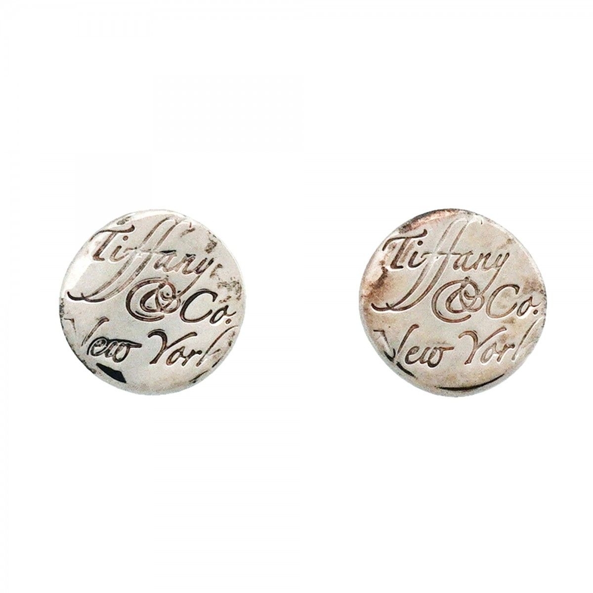 Tiffany & Co Earrings Notes Silver