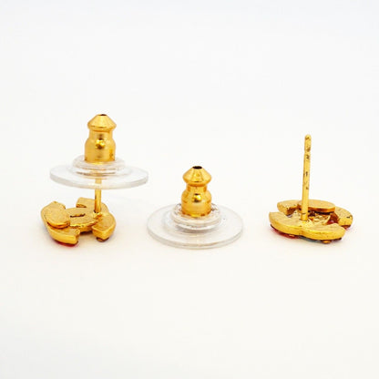 Chanel Earrings CC Logo Gold Plated Color Stone Multicolor — view 3
