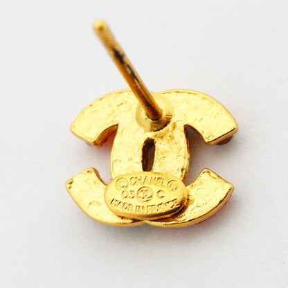 Chanel Earrings CC Logo Gold Plated Color Stone Multicolor — view 4