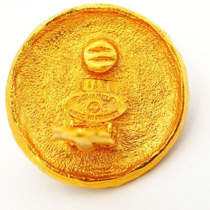 Chanel Earrings Vintage Logo Round — view 4