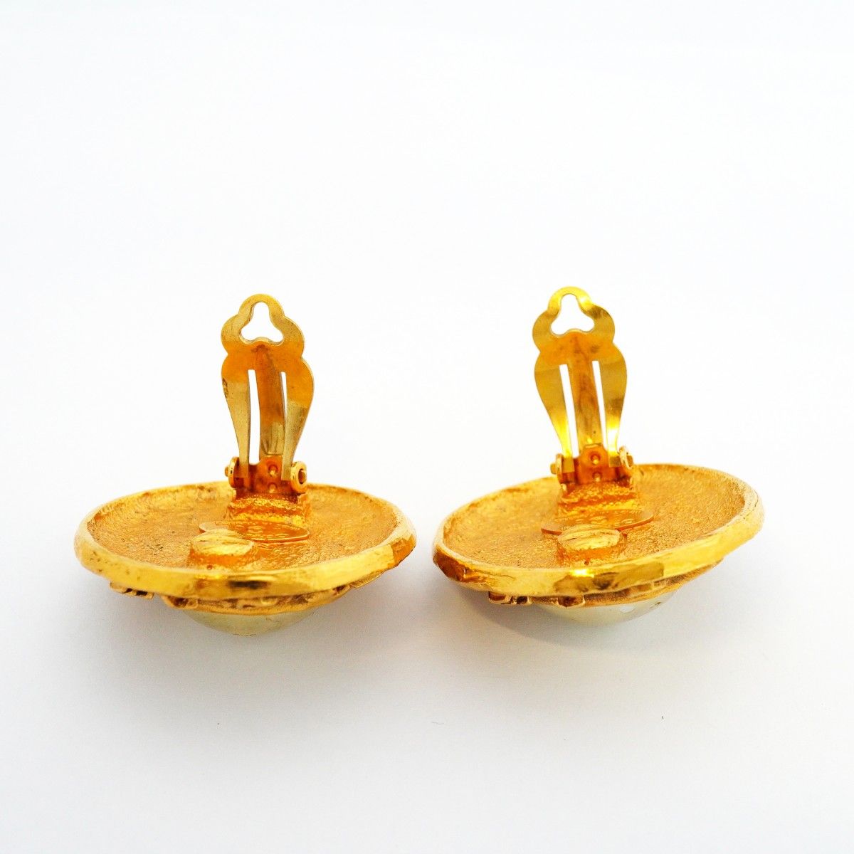 Chanel Earrings Vintage Logo Round — view 7