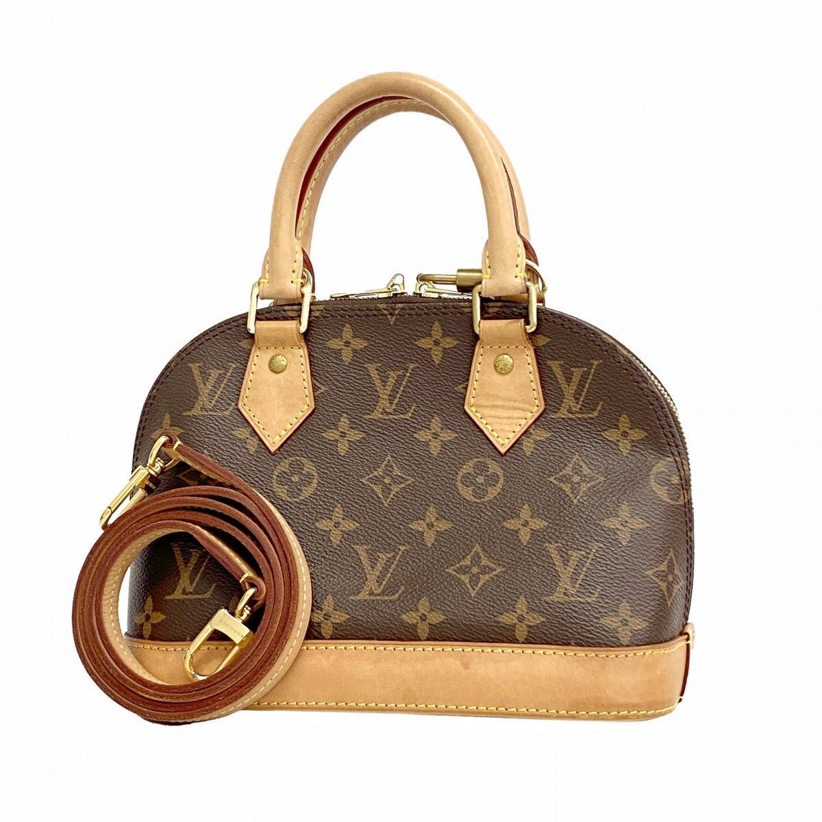 Louis Vuitton Handbag Monogram Alma BB Brown 2-Way