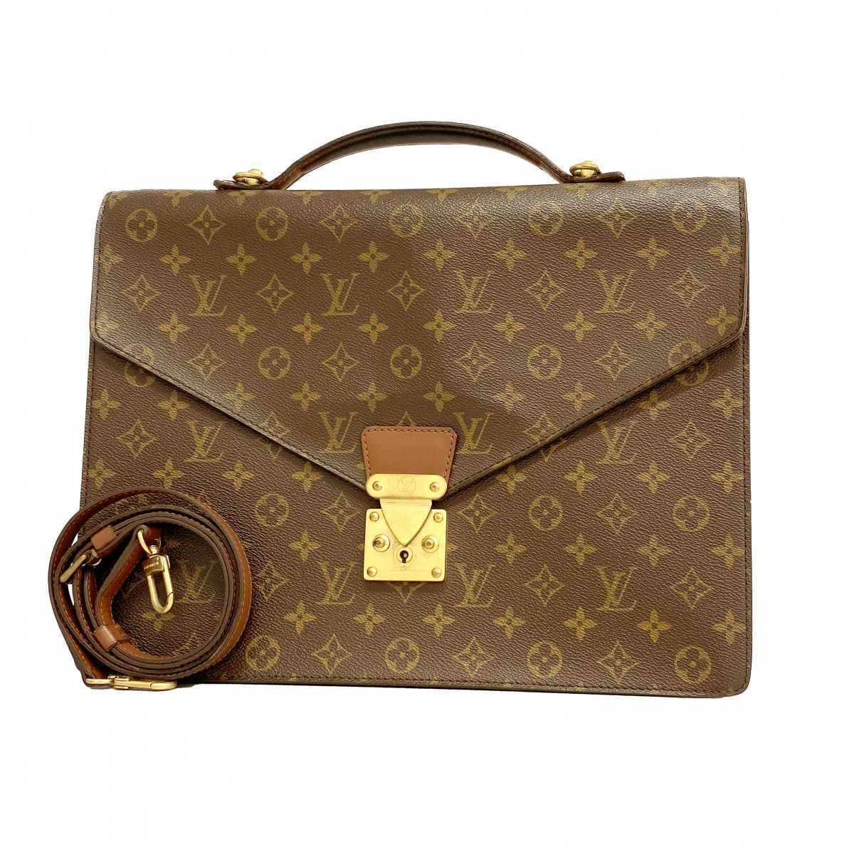Louis Vuitton Business Bag Monogram Porte Documents Bandouliere Brown 2-Way