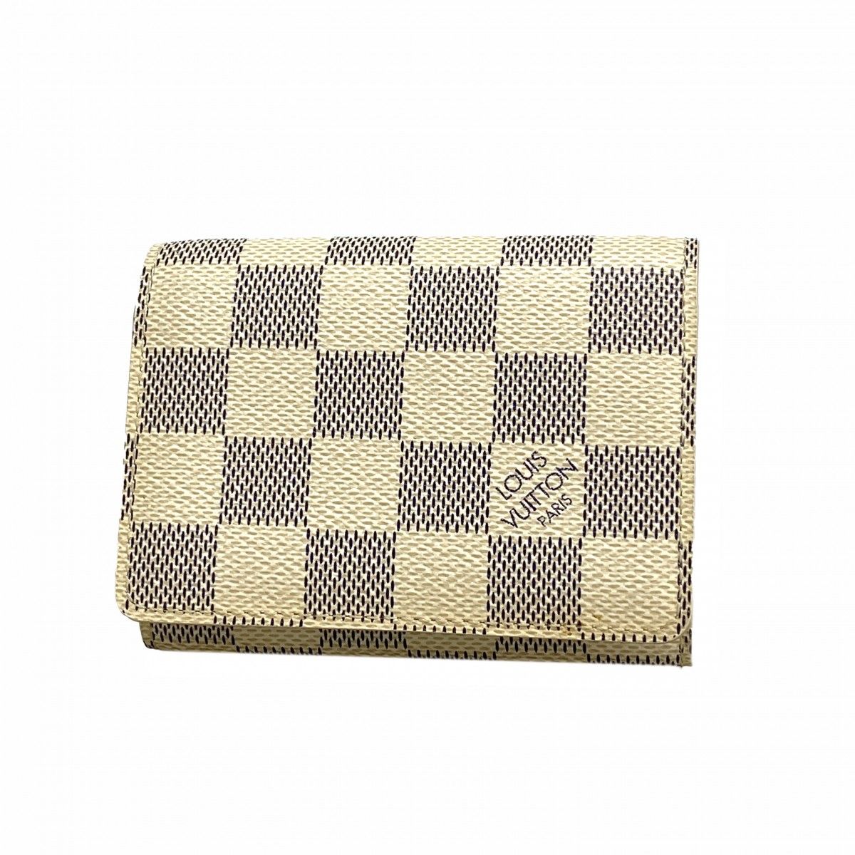 Louis Vuitton Card Case Damier Azur Envelope Business Holder White