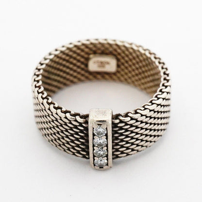 Tiffany & Co Ring Somerset 925 Sterling Silver Diamond — view 3