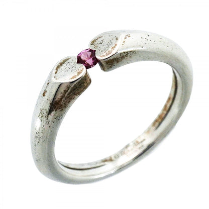 Tiffany & Co Ring Tenderness 925 Sterling Silver Pink Saffiano