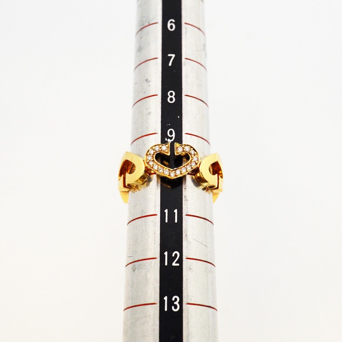Cartier Ring C Heart 18k Yellow Gold Diamond — view 5