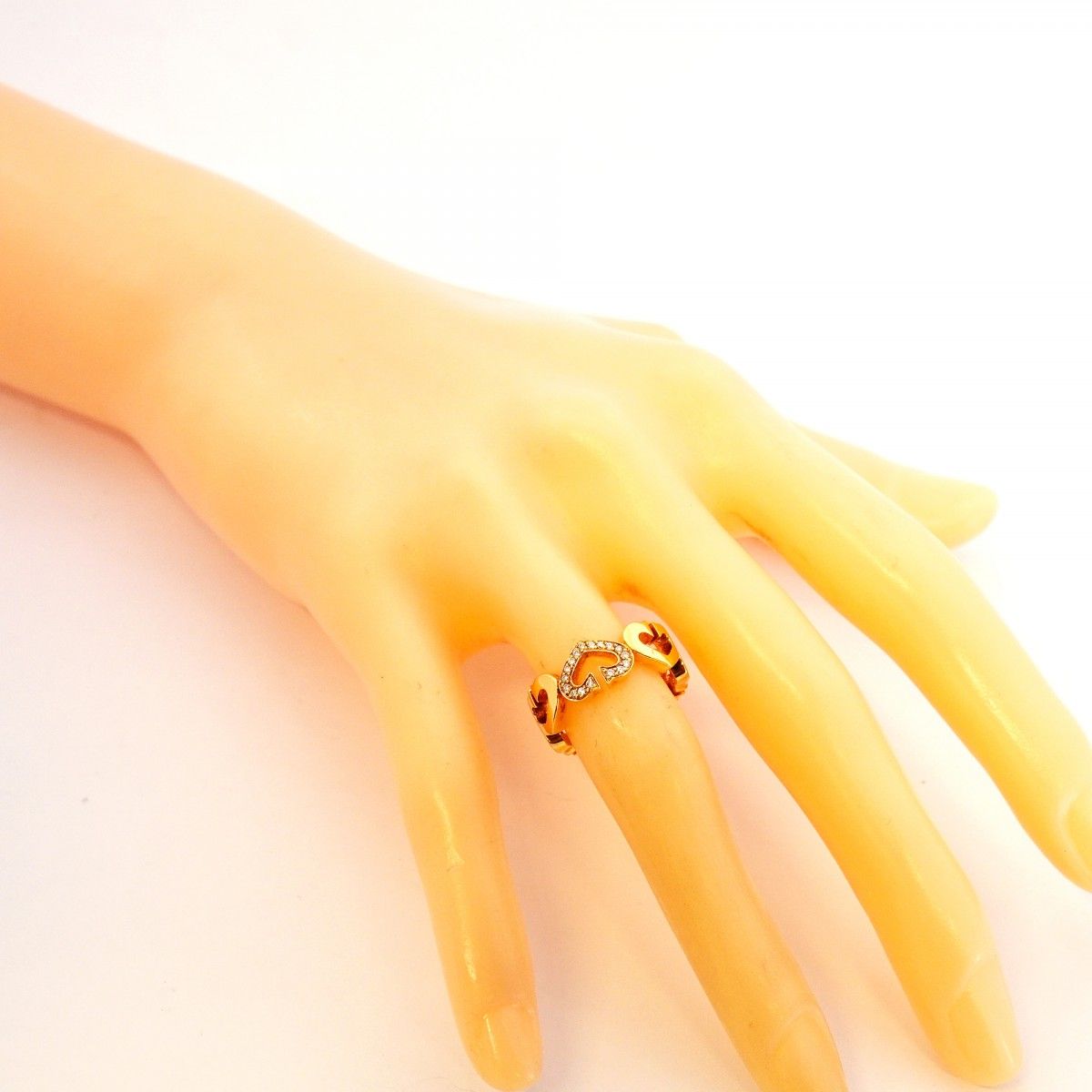 Cartier Ring C Heart 18k Yellow Gold Diamond — view 6