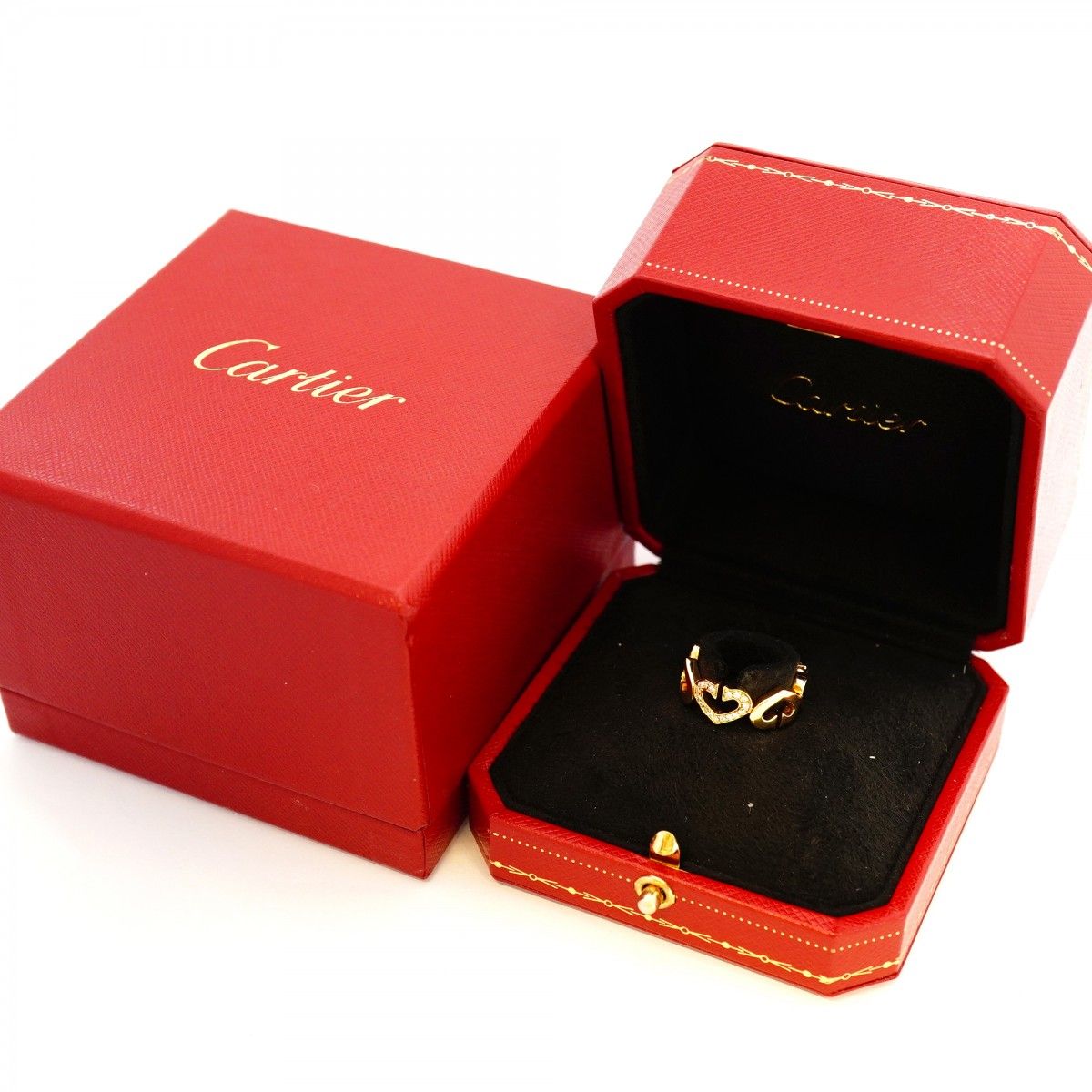 Cartier Ring C Heart 18k Yellow Gold Diamond — view 7