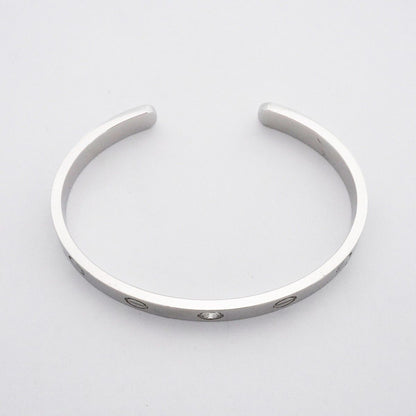Cartier Bangle Love Bracelet Open 18k White Gold Diamond — view 3