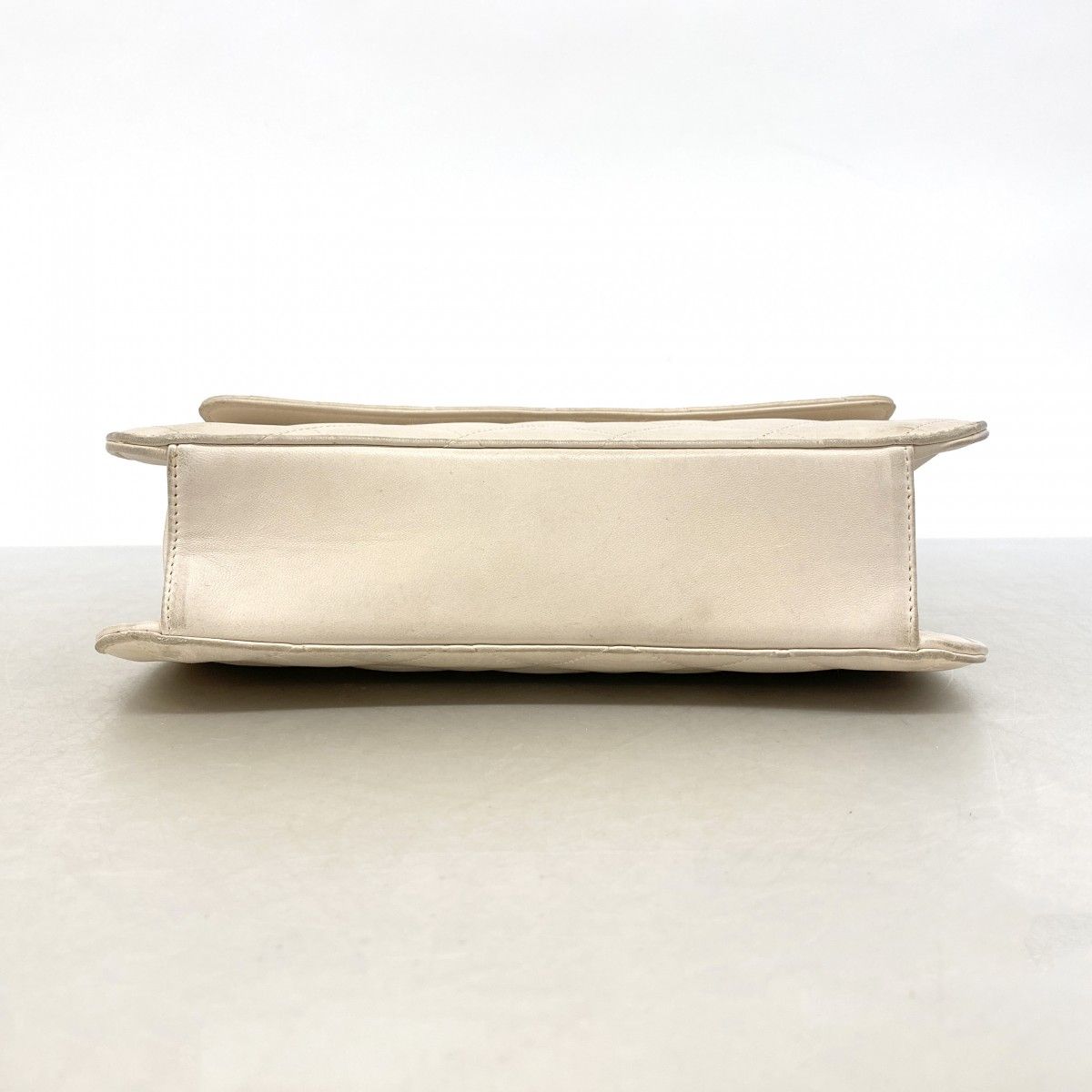 Chanel Handbag Quilted Lambskin Ivory Silver — view 3